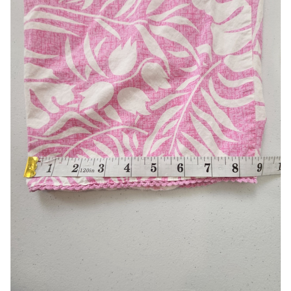 PJ Salvage Women's Small Lounge Pants Pink Tropical Cotton Lightweight Pajama - Picture 8 of 16